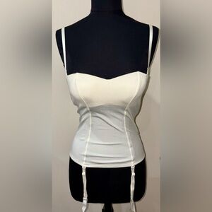 intimissimi New NWT Vintage Y2K 30 B C Off White Cream Corset Bustier SlipTop